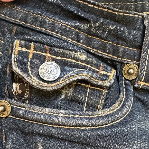 MEK Denim ‘Santiago’ Distressed Miss Me Women’s Jeans Straight Cut Size 28/36 - Picture 14 of 14